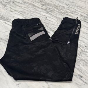Virus Black Camo Joggers with Gray Accents